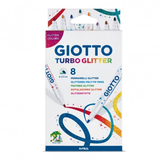 Etui 8 feutres Turbo Glitter - Giotto Giotto - 1