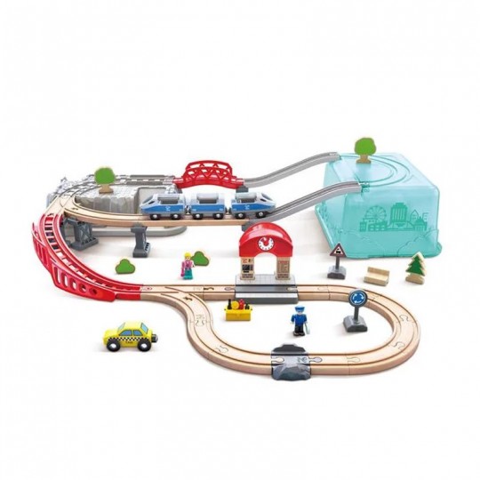 Coffret de train de la ville 2 en 1 - Hape Hape - 1