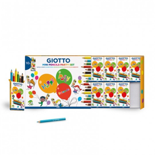 Lot de 10 étuis de 6 Mini crayons Giotto Party Set Giotto - 1