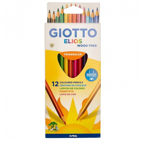 Etui 12 crayons de couleur Elios WoodFree -  Giotto Giotto - 1
