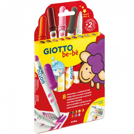 Etui 8 Giotto Bébé Changecouleurs - Un jeu Giotto - Boutique BCD JEUX