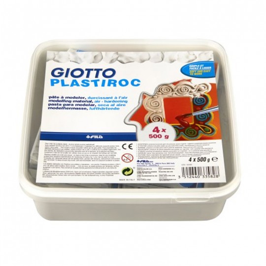 Pack malin 2 kg Giotto - Pate à modeler Plastiroc Blanc Giotto - 1