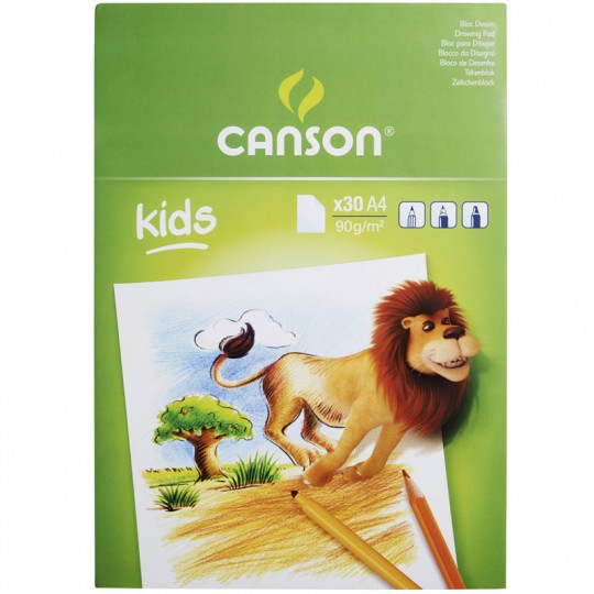 Bloc Canson à dessin Kids 30 Feuilles A4 90 g Canson - 1