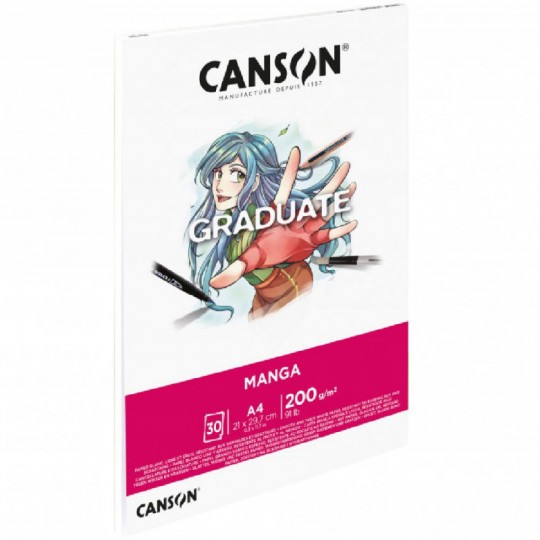Bloc Canson d'étude Graduate Manga 30 Feuilles A4 200 g Canson - 1