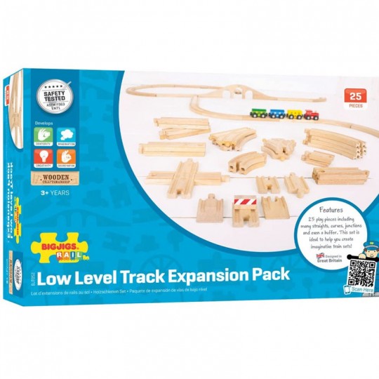 Lot d'extension de Rails Low level Track - BigJigs BigJigs Toys - 1