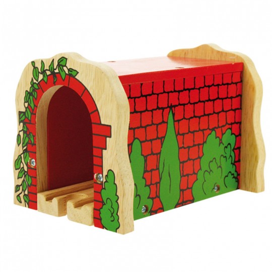 Red brick tunnel en Bois - BigJigs BigJigs Toys - 1