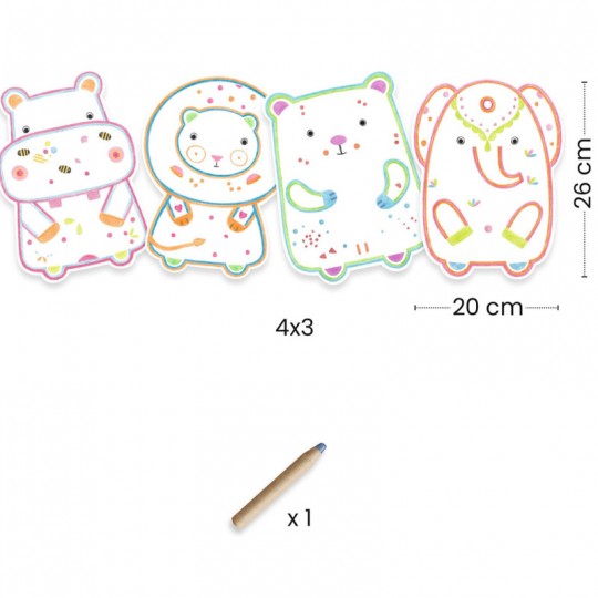 Coloriages à révéler : Animaux sauvages - Djeco Djeco - 2