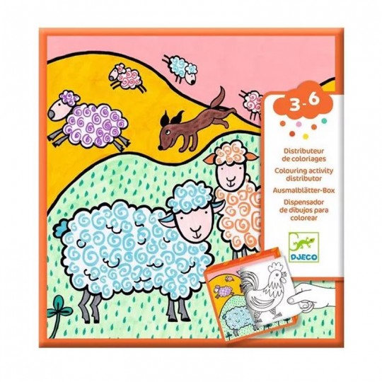 Distributeur de coloriages : Ferme - Djeco Djeco - 2