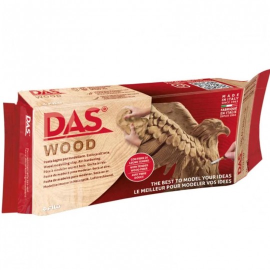 Pain 700 g DAS - Pate à modeler Wood Fila - 1