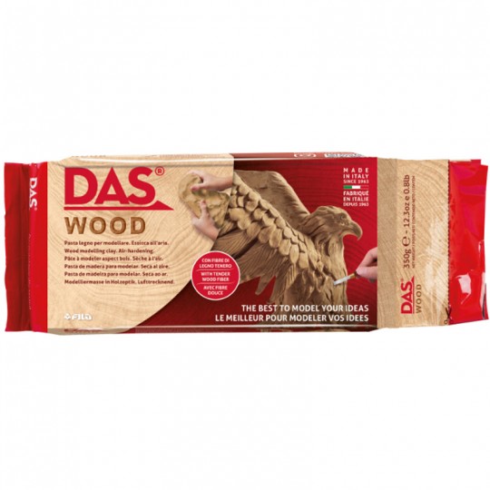 Pain 350 g DAS - Pate à modeler Wood Fila - 1