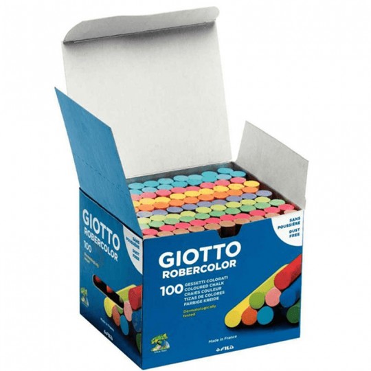 Boite 100 craies Giotto Robercolor assortiment multicolore Giotto - 1