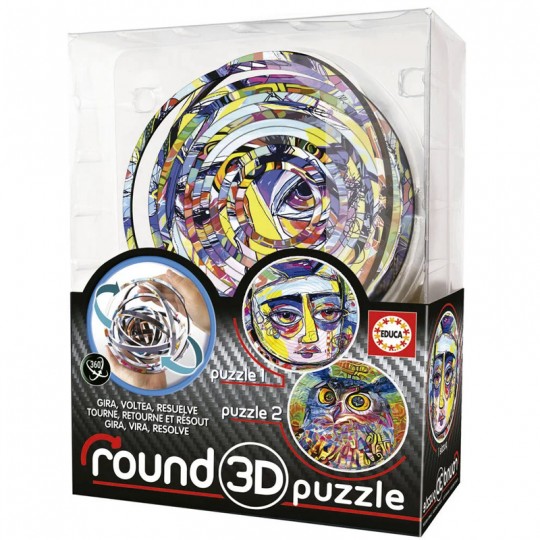 Round 3D Puzzle Abstract - Educa Educa - 1