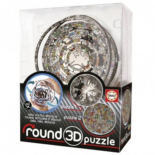 Round 3D Puzzle Charles Fazzino - Educa Educa - 1