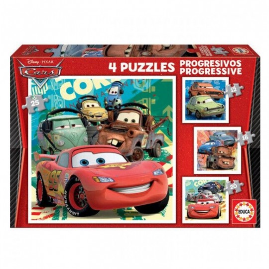 Puzzles Progréssifs Cars 2 12+16+20+25 pcs - Educa Educa - 1