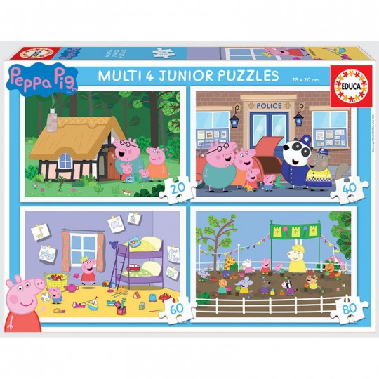 Multi 4 Junior Puzzles Peppa Pig 20+40+60+80 pcs - Educa Educa - 1