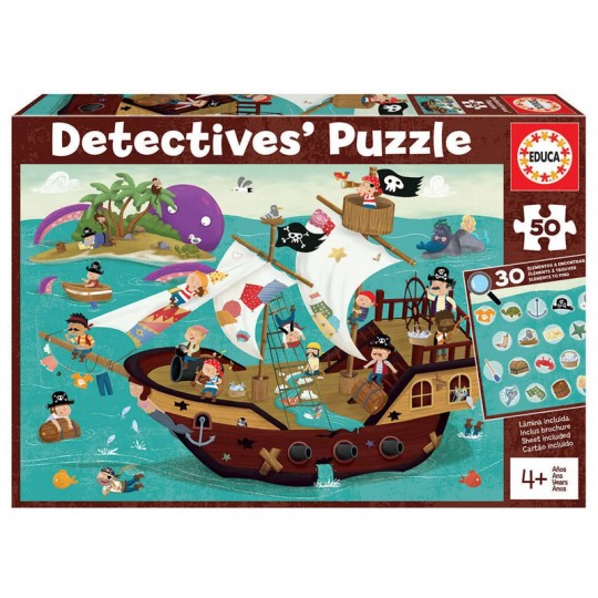 Puzzle 50 pcs Bateau Pirate Detectives - Educa Educa - 1