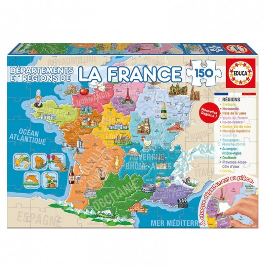Puzzle 150 pcs Départements et Régions de La France - Educa Educa - 1