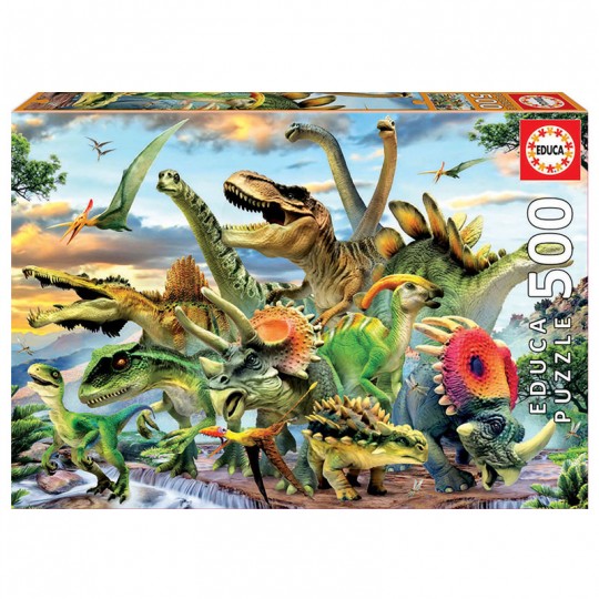 Puzzle 500 pcs Dinosaures - Educa Educa - 1