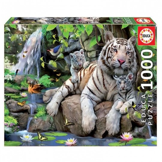 Puzzle 1000 pcs Tigres blancs du bengale - Educa Educa - 1