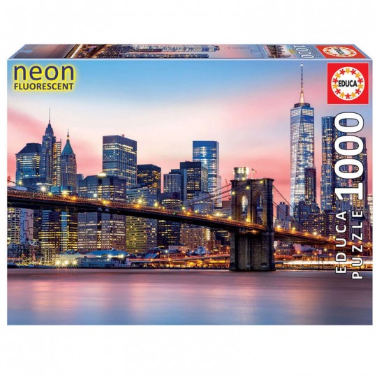 Puzzle 1000 pcs Pont De Brooklyn « Neon » - Educa Educa - 1