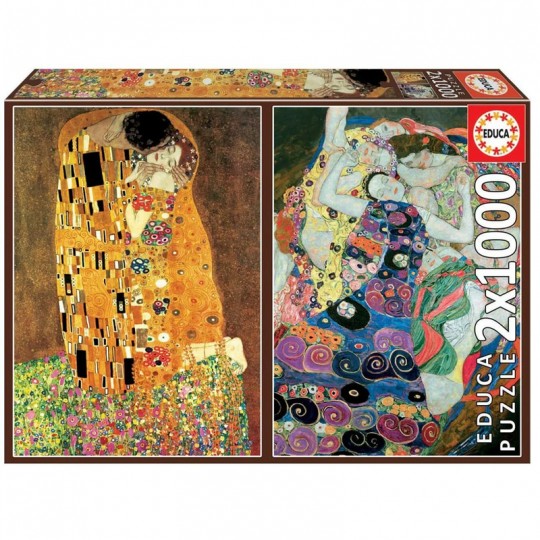 Puzzle 2*1000 pcs Le Baiser + La Vierge, Gustav Klimt - Educa Educa - 1
