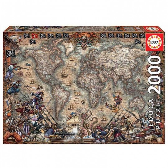 Puzzle 2000 pcs Carte des pirates - Educa Educa - 1