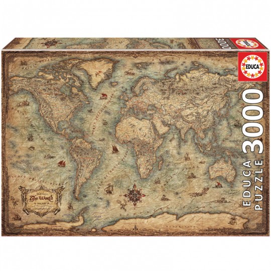 Puzzle 3000 pcs Planisphère - Educa Educa - 1