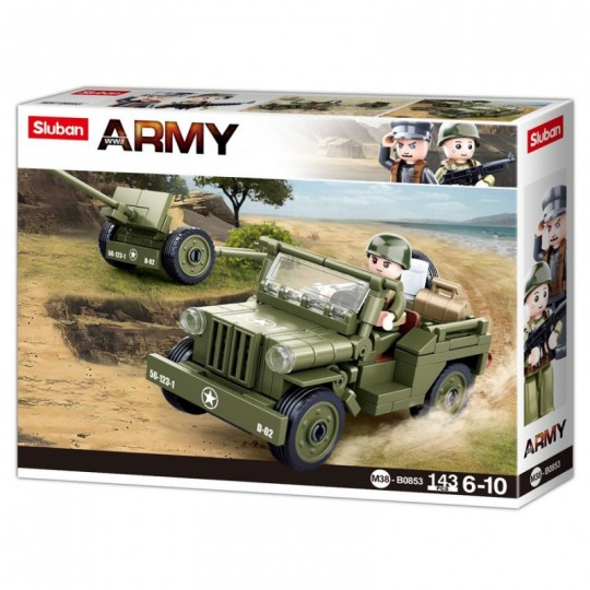 Army WWII : Jeep alliée emblématique 143 pcs - Sluban SLUBAN - 1