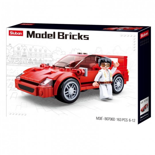 Model Bricks : Voiture de sport italienne 163 pcs - Sluban SLUBAN - 1