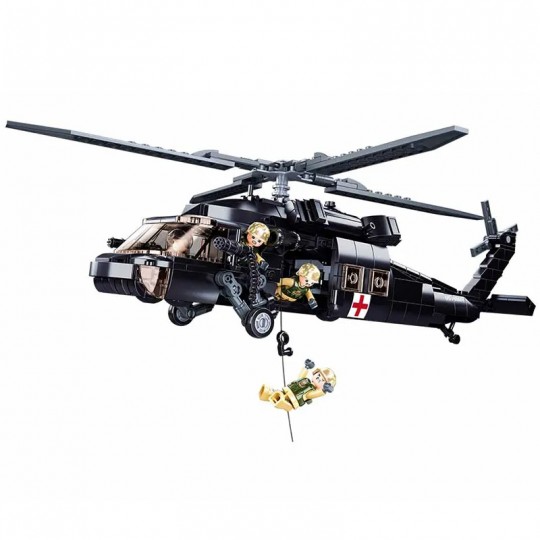 Model Bricks : Hélicoptère médical de larmée américaine 692 pcs - Sluban SLUBAN - 2