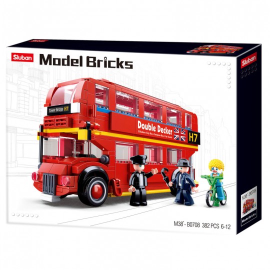 Model Bricks : Autobus à impériale londonien 382 pcs - Sluban SLUBAN - 1