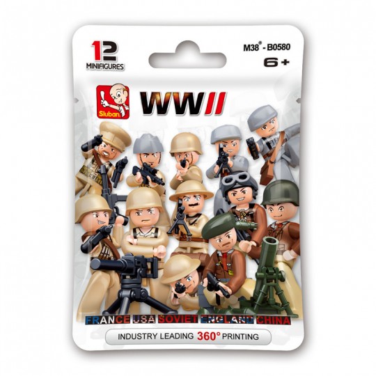 Army WWII : Display de 60 Soldats de la Seconde Guerre Mondiale - Sluban SLUBAN - 1