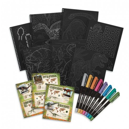 Livre de coloriage à pages noires - Dinos Art DinosArt - 2