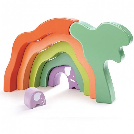 Blocs à empiler Safari Eléphant - Hape Hape - 3