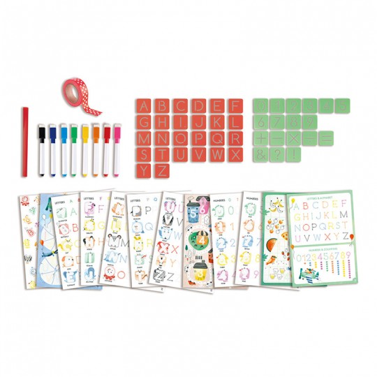 Coffret artistique Alphabet et chiffre à tracer - Hape Hape - 2