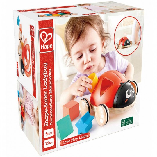 Coccinnelle à tirer trieuse de formes - Hape Hape - 1