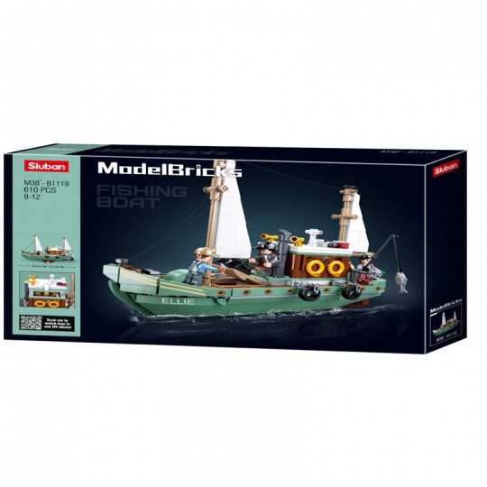 Model Bricks : Bateau de pêche 610 pcs - Sluban SLUBAN - 1