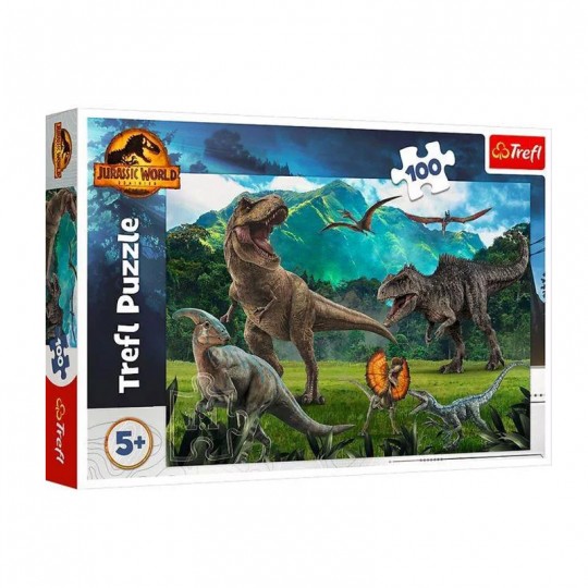 Puzzles - 100 pcs Jurassic Park / Jurassic World - Trefl TREFL - 1