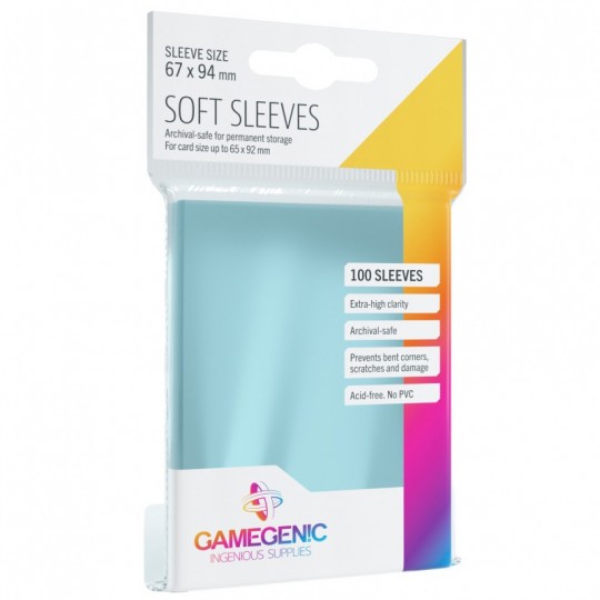 GG : 100 Soft Sleeves Standard  67 x 94 mm Gamegenic - 1