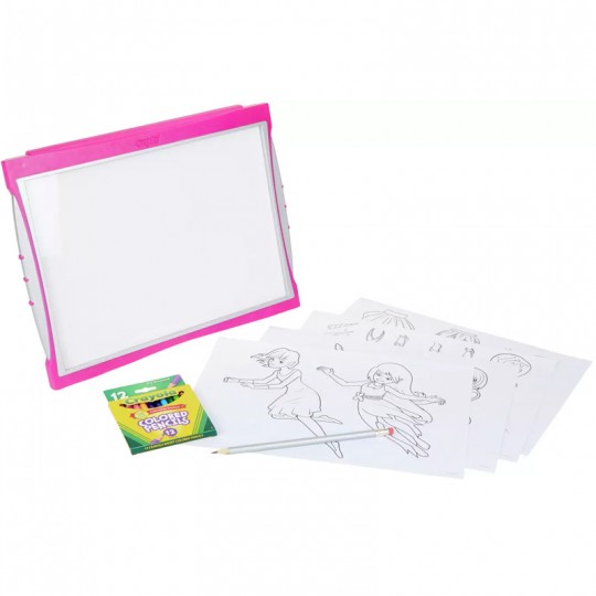 Tablette à dessins lumineuse rose Light up Tracing Pad - Crayola Crayola - 1
