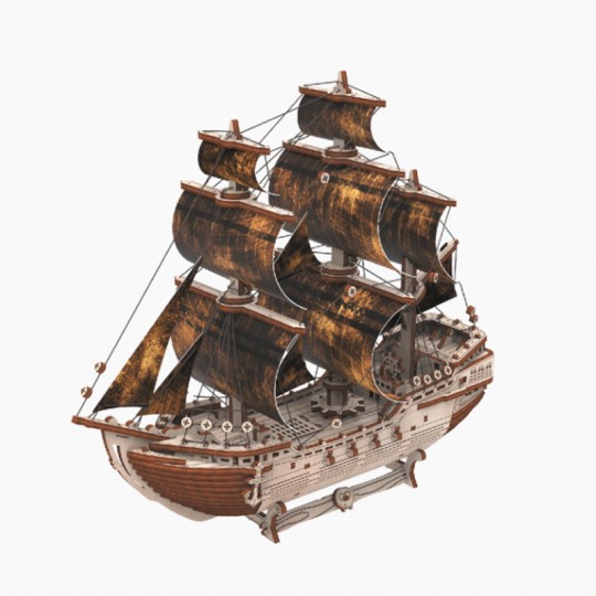 Bateau pirate - Maquette 3D fixe en bois Mr Playwood - 1