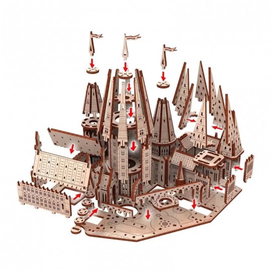 Château wizard - Maquette 3D fixe en bois Mr Playwood - 2