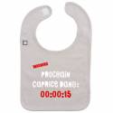 Bavoir coton gris : Prochain caprice dans 15 secondes BBandCO - 1 Bavoir coton gris : Prochain caprice dans 15 secondes BBandCO - 1