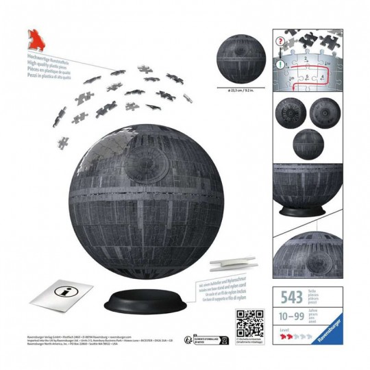 Puzzle 3D Ball Etoile de la mort Star Wars - 540 pcs Ravensburger - 5