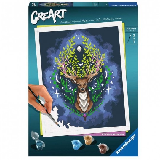 CreArt Mystic Deer - Grand Format - Peinture au numéro Ravensburger - 1