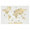 Carte du monde en bois 2D - 80 x 55 cm - taille S claire - Creatif Wood