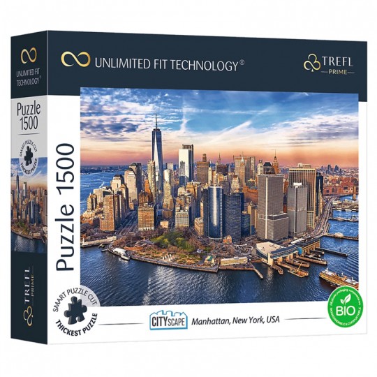 Puzzle 1500 pièces UFT - Cityscape Manhattan, New York, USA - Trefl TREFL - 1