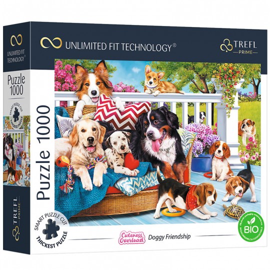 Puzzle 1000 pièces UFT - Cuteness Overload Doggy / Amitié Canine Love - Trefl TREFL - 1