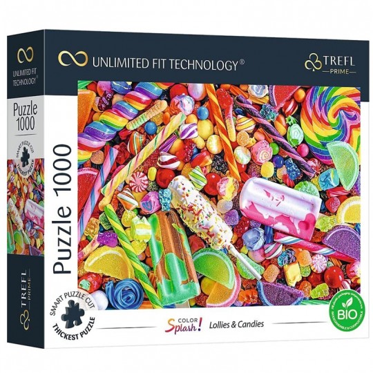 Puzzle 1000 pièces UFT - Color Splash Lollies & Candies - Trefl TREFL - 1