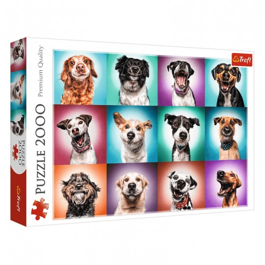 Puzzle 2000 pièces Portraits de chiens drôles II - Trefl TREFL - 1